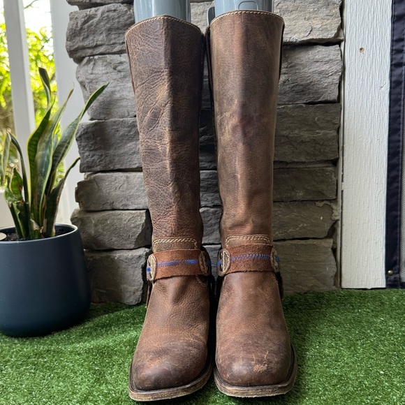 Oak Tree Farms Mid Calf Leather Square Toe Womens Cowgirl Boots - Picture 3 of 13